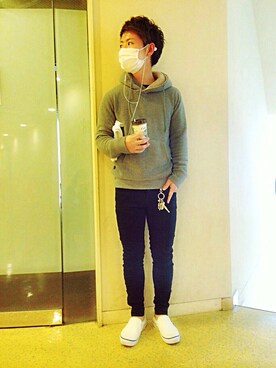「Paul Smith（ポールスミス）のアイテム（キーケース/キーアクセサリー）」を使った、Shingo Kudoさん（メンズ・163cm）の冬コーディネート
