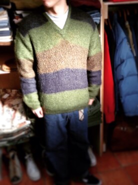 「TOWNCRAFT（タウンクラフト）のアイテム（ニット/セーター、その他）」を使った、UMASAKI TATSUYAさん（メンズ・155cm）の冬コーディネート