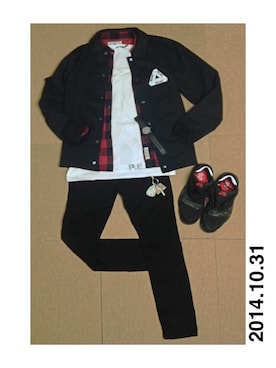 「palace」｜「アイテム（その他アウター）」を使った、JOEさん（メンズ・173cm）の秋コーディネート