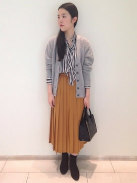 「EDIT. FOR LULU（エディットフォールル）のアイテム」を使った、スタッフ2さん（レディース・165cm）の秋コーディネート