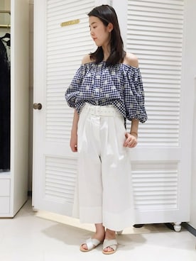 「EDIT. FOR LULU（エディットフォールル）のアイテム」を使った、スタッフ2さん（レディース・165cm）の春コーディネート