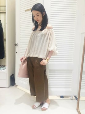 「EDIT. FOR LULU（エディットフォールル）のアイテム」を使った、スタッフ2さん（レディース・165cm）の夏コーディネート