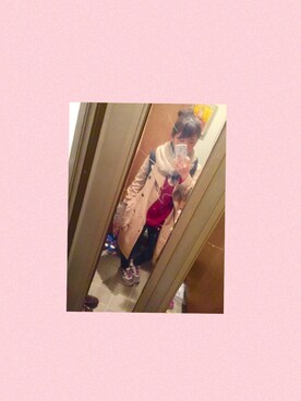 「STALL（ストール）のアイテム」を使った、minnieさん（レディース・157cm）の冬コーディネート