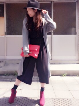 「UNRELISH（アンレリッシュ）のアイテム（その他アウター）」を使った、SaoRiさん（レディース・157cm）の秋コーディネート