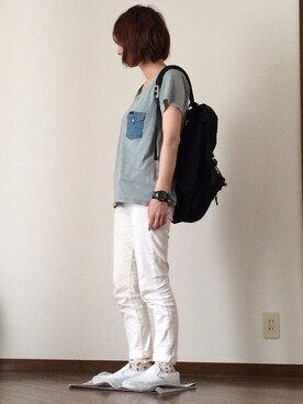 「Marc by Marc Jacobs（マークバイマークジェイコブス）のアイテム（アクセサリー）」を使った、IQEIさん（レディース・152cm）の春コーディネート
