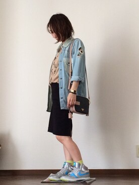 「Marc by Marc Jacobs（マークバイマークジェイコブス）のアイテム（アクセサリー）」を使った、IQEIさん（レディース・152cm）の春コーディネート