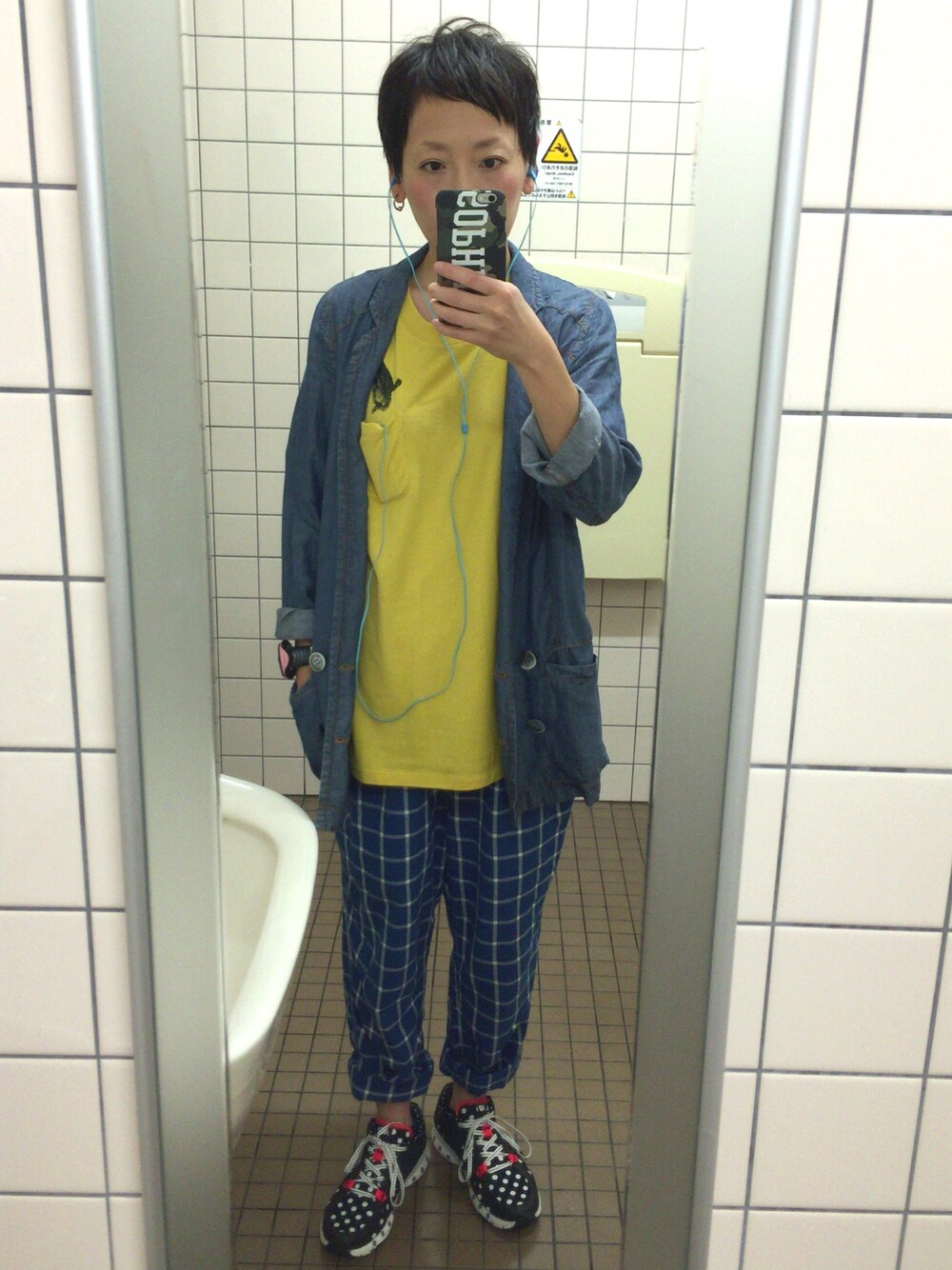 「FRAPBOIS、mercibeaucoup,、SOPHNET.」｜「FRAPBOISのセタリアT（Tシャツ/カットソー、イエロー系）」を使った、0309さん（レディース・155cm）の秋コーディネートの1枚目の写真