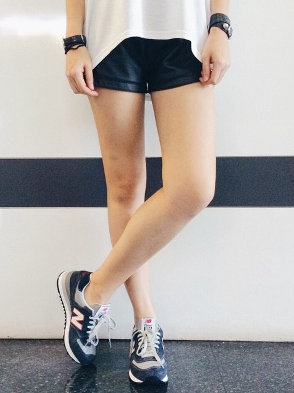 「sotd、New Balance」｜「NEW BALANCEのアイテム（スニーカー、ブルー系）」を使った、P.V.Sさん（レディース・165cm）の秋コーディネートの1枚目の写真