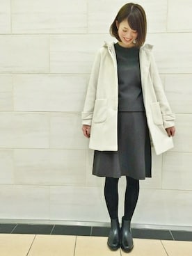 「SLOBE IENA（スローブイエナ）のアイテム（ジャケット/アウター）」を使った、RinRinさん（レディース・166cm）の冬コーディネート