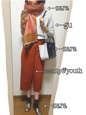 「暖色」｜kirinさん（レディース・173cm）の秋コーディネート