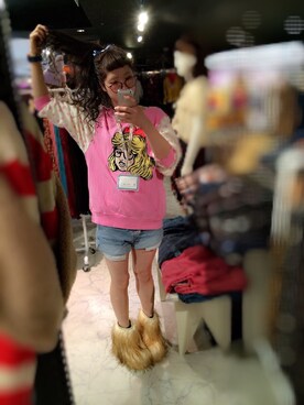 「WC（ダブル シー）のアイテム（ブーツ）」を使った、ぱぱちゃんさん（レディース・163cm）の秋コーディネート