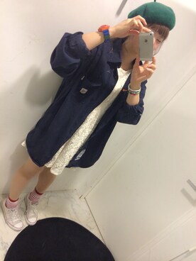 「carhartt」｜「アイテム（ワンピース/ドレス）」を使った、ぱぱちゃんさん（レディース・163cm）の秋コーディネート