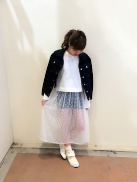 「透け」｜ぱぱちゃんさん（レディース・163cm）の冬コーディネート