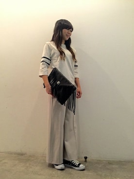 「MOROKOBAR（モロコバー）のアイテム」を使った、morokopressさん（レディース・157cm）の冬コーディネート