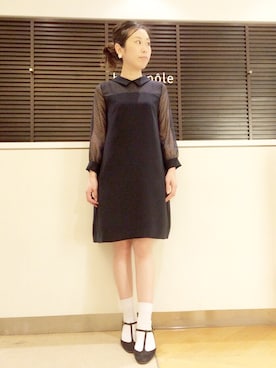 「HELIOPOLE（エリオポール）のアイテム（ワンピース/ドレス）」を使った、GA-SUさん（レディース・158cm）の春コーディネート
