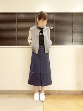 「HELIOPOLE（エリオポール）のアイテム（スニーカー）」を使った、GA-SUさん（レディース・158cm）の春コーディネート