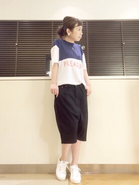 「HELIOPOLE（エリオポール）のアイテム（スニーカー）」を使った、GA-SUさん（レディース・158cm）の春コーディネート