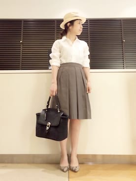 「TOFF&LOADSTONE（トフアンドロードストーン）のアイテム（かごバッグ）」を使った、GA-SUさん（レディース・158cm）の春コーディネート