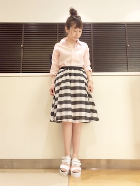 「HELIOPOLE（エリオポール）のアイテム（サンダル）」を使った、GA-SUさん（レディース・158cm）の春コーディネート