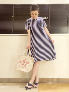 「HELIOPOLE（エリオポール）のアイテム（ワンピース/ドレス）」を使った、GA-SUさん（レディース・158cm）の夏コーディネート