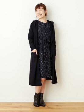 「HELIOPOLE（エリオポール）のアイテム（ワンピース/ドレス）」を使った、GA-SUさん（レディース・158cm）の秋コーディネート