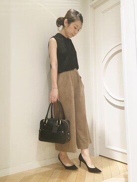 「HELIOPOLE（エリオポール）のアイテム」を使った、GA-SUさん（レディース・158cm）の冬コーディネート