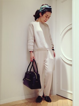 「HELIOPOLE（エリオポール）のアイテム」を使った、GA-SUさん（レディース・158cm）の冬コーディネート