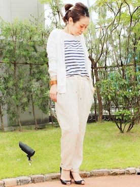 「HELIOPOLE（エリオポール）のアイテム」を使った、GA-SUさん（レディース・158cm）の夏コーディネート