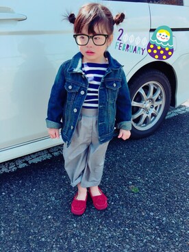「アイテム（モカシン/デッキシューズ）」を使った、sh111n0さん（レディース・165cm）の春コーディネート