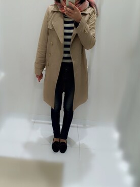 「アイテム（ネックレス、ブルー系）」を使った、りりりさん（レディース・161cm）の冬コーディネート