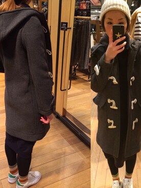 「TODAYFUL（トゥデイフル）のアイテム（ダッフルコート）」を使った、nonk27さん（レディース・161cm）の冬コーディネート