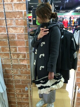 「TODAYFUL（トゥデイフル）のアイテム（ダッフルコート）」を使った、nonk27さん（レディース・161cm）の冬コーディネート