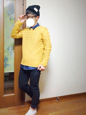 「アイテム（ニットキャップ/ビーニー）」を使った、Takuさん（メンズ・162cm・10代）の秋コーディネート