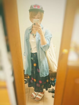「おとなしめ」｜「アイテム（ジャケット/アウター）」を使った、GAOさん（レディース・156cm）の夏コーディネート