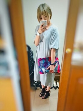 「だぼだぼ」｜「アイテム（ワンピース/ドレス）」を使った、GAOさん（レディース・156cm）の夏コーディネート
