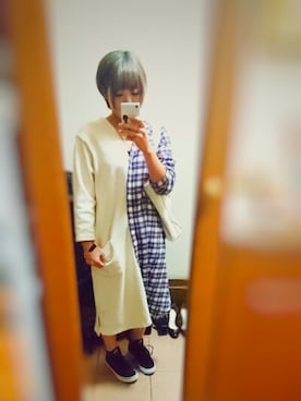 「だぼだぼ」｜「アイテム（ワンピース/ドレス）」を使った、GAOさん（レディース・156cm）の秋コーディネート