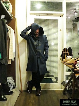 「アイテム（ダッフルコート）」を使った、POESIA－Mas－さん（メンズ・170cm）の冬コーディネート