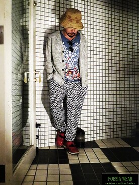 「アイテム（カーディガン/ボレロ）」を使った、POESIA－Mas－さん（メンズ・170cm）の春コーディネート