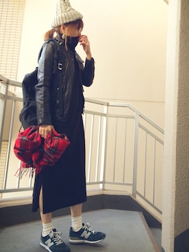 「NEW BALANCE（ニューバランス）のNew Balance ニューバランス ライフスタイルシューズ MRL996AN NAVY(AN)（スニーカー）」を使った、naoさん（レディース・166cm）の秋コーディネート