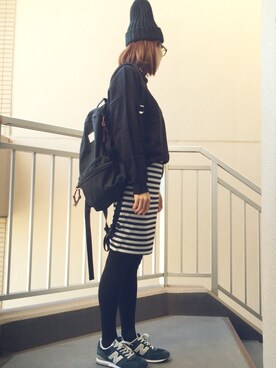 「NEW BALANCE（ニューバランス）のNew Balance ニューバランス ライフスタイルシューズ MRL996AN NAVY(AN)（スニーカー）」を使った、naoさん（レディース・166cm）の冬コーディネート