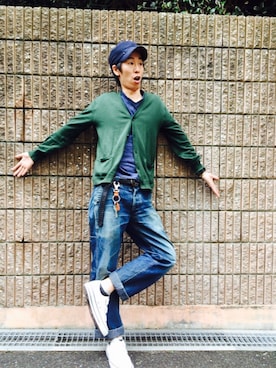 「アイテム（キーホルダー）」を使った、がり太さん（メンズ・173cm）の秋コーディネート
