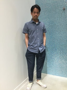 「ダンガリー」｜TSUKASAさん（メンズ・165cm）の夏コーディネート