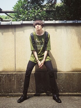 「UNIQLO（ユニクロ）のWOMEN ウルトラストレッチジーンズ（デニムパンツ）」を使った、わさん（メンズ・184cm）の夏コーディネート