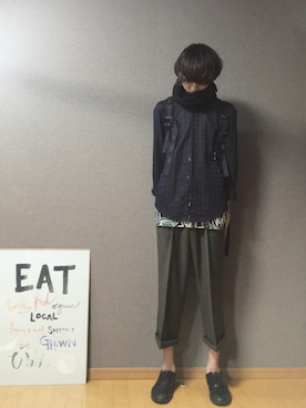 「LANVIN collection（ランバン コレクション）のアイテム（パンツ）」を使った、わさん（メンズ・184cm）の秋コーディネート