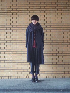 「EDIFICE（エディフィス）のアイテム（ブルゾン）」を使った、わさん（メンズ・184cm）の冬コーディネート