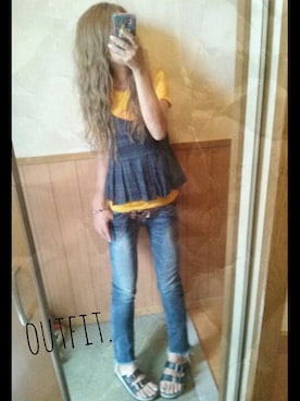 「厚底」｜KANAさん（レディース・150cm）の夏コーディネート