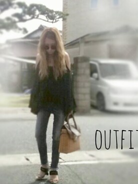 「フレアスリーブ」｜KANAさん（レディース・150cm）の夏コーディネート