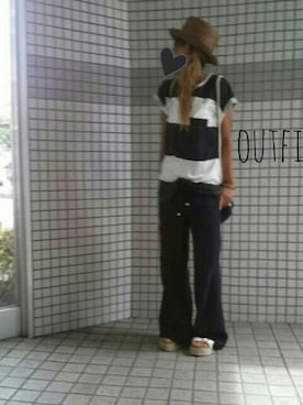 「厚底」｜KANAさん（レディース・150cm）の夏コーディネート