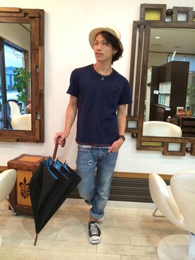 上水流（弟）さん（メンズ・171cm）の夏コーディネート