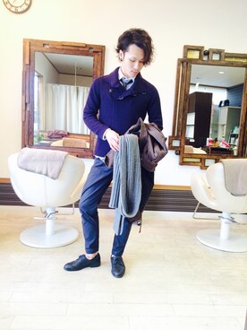 上水流(弟)さん(メンズ・171cm)の冬コーディネート